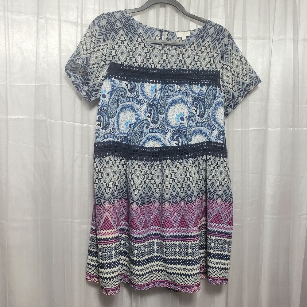 Umgee Sz Small Babydoll Dress Bohemian - Picture 3 of 13